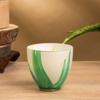 Свеча ароматическая в стеклянном подсвечнике 85 гр, чёрный бергамот