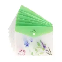 Папка-конверт А5 Hatber "NATURAL BLUE FLOWERS", на кнопке, пластик 180мкм, текстур с печат