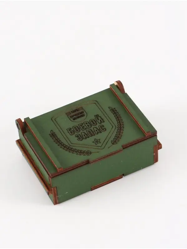 Коробка подарочная деревянная &laquo;Боевой запас&raquo; 8,5 х 6 х 3,5 см