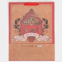 Пакет подарочный новогодний крафтовый вертикальный &laquo;Уют и тепло&raquo;, L 31 х 40 х 11.5 см, Новый год