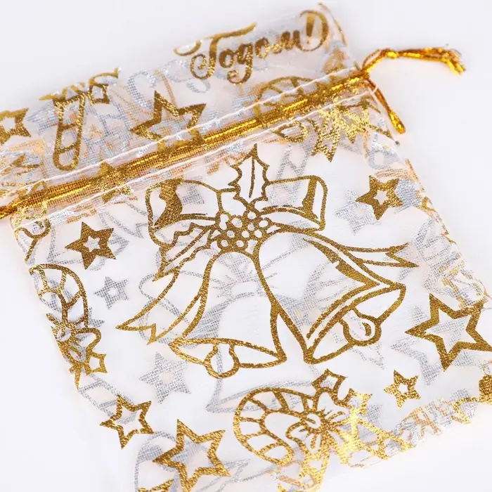 Мешочек подарочный органза &laquo;Колокольчики&raquo;, 10 х 12 см +/- 1.5 см