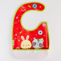 Нагрудник для кормления &laquo;Candy Bar&raquo; непромокаемый на липучке, с карманом