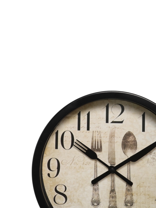 Часы настенные, серия: Кухня, "Сервировка", плавный ход, d-20 см