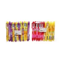 Ручка шариковая многоцветная Calligrata, автоматическая, 6 цветов, с рисунком, МИКС