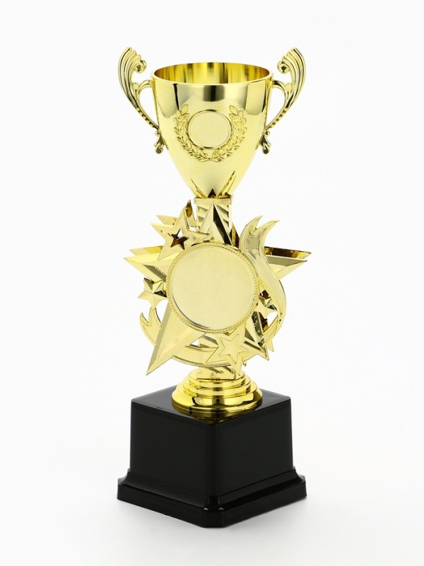 Кубок 193, наградная фигура, золото, подставка пластик, 23 х 9 х 7.5 см