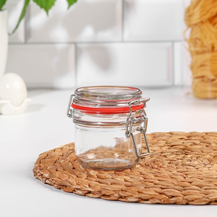 Банка стеклянная для сыпучих продуктов Optima, 240 мл, с бугельным замком
