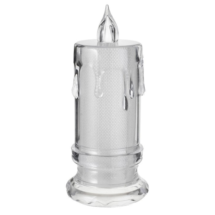 Ночник " Свеча" LED от батареек белый 4,5х4,5х11 см RISALUX