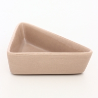 Миска керамическая для грызунов угловая 75 мл  9,5 х 6 х 2 см, серый