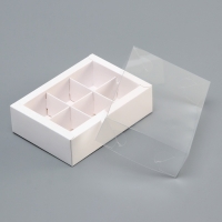 Коробка для 6 конфет, 13,7 х 9,85 х 3,85 см. Кондитерская упаковка Коробка для 6 конфет, 13,7 х 9,85 х 3,85 см. Кондитерская упаковка