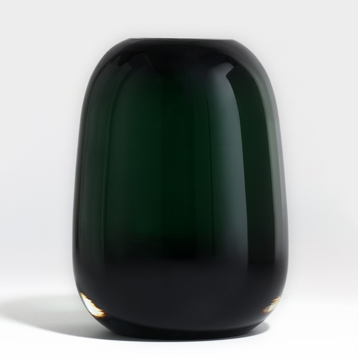 Ваза для цветов &laquo;Джозефина&raquo; из прозрачного зеленого стекла 17 х 13 х 13 см