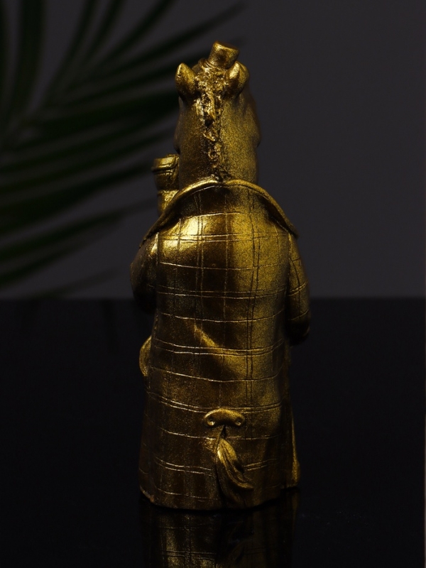 Статуэтка "Конь в пальто" 11х5 см, цвет золото