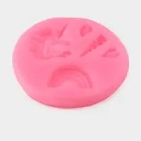 Молд &laquo;Радужный единорог&raquo;, силикон, 6.3&times;0.5 см, МИКС