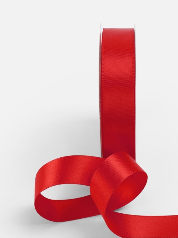 Лента атласная двухсторонняя №0250 20мм*25&plusmn;1м алый TR
