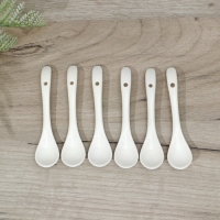 Набор фарфоровых ложек Доляна &laquo;Эстет&raquo;, 6 предметов, 11&times;2,6&times;1 см, цвет белый
