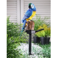 Садовый светильник на солнечной батарее &laquo;Синий Ара&raquo;, 45 см, 1 LED, свечение тёплое белое