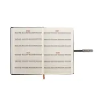 Ежедневник недатированный формат А5, с хлястиком, 112л, линия, пвх, Узор Черный