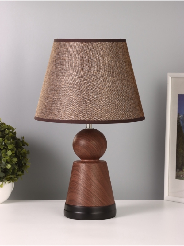 Лампа настольная "Мудрость" 1х40Вт Е27 коричневый 25х25х39,5см МОДЕЛЬ: