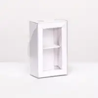 Коробка складная с прозрачной крышкой, 10&times;6&times;3.5 см, белая