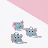 Набор детский "Выбражулька" 2 предмета: клипсы, кольцо, краб, цвет голубо-розовый Набор детский "Выбражулька" 2 предмета: клипсы, кольцо, краб, цвет голубо-розовый