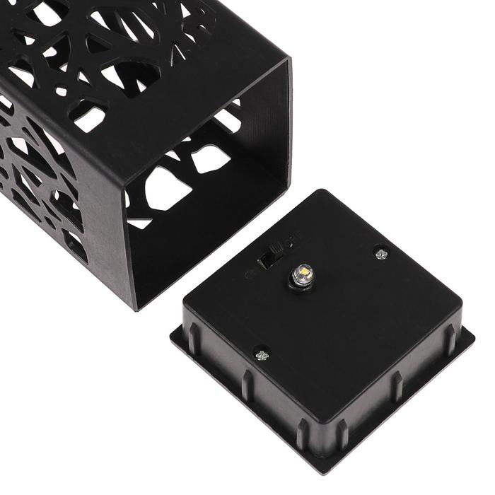 Садовый светильник на солнечной батарее &laquo;Ажурный&raquo;, 6&times;29&times;6 см, 1 LED, свечение тёплое белое