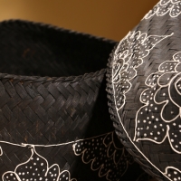 Корзинка плетеная "Бонтанг" бамбук 24х24х15 см, тёмная Корзинка плетеная "Бонтанг" бамбук 24х24х15 см, тёмная