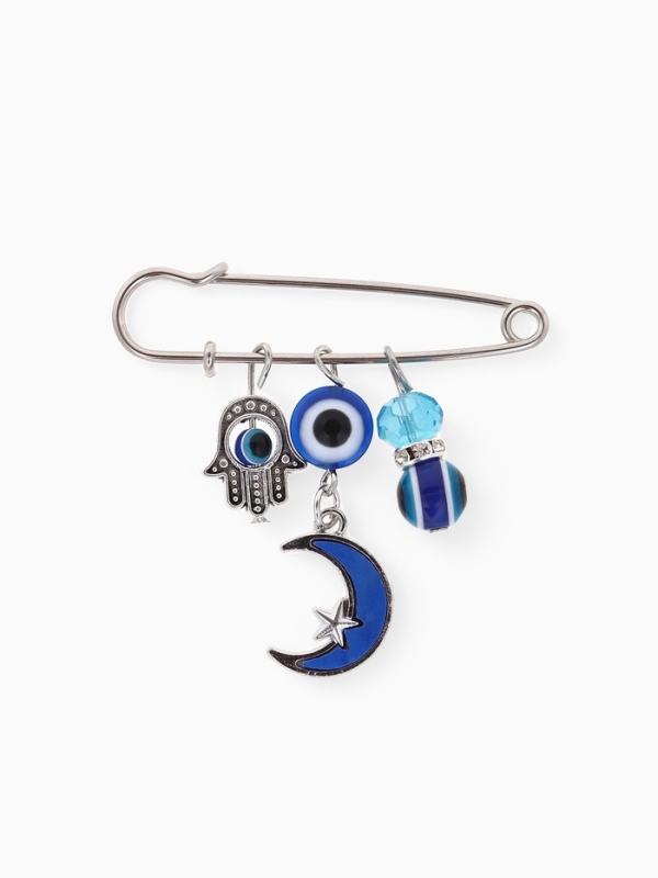 Булавка-оберег &laquo;Для внутренней гармонии&raquo;, 5см, цвет синий в серебре