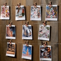 Гирлянда &laquo;Нить&raquo; 2 м роса с насадками &laquo;Прищепки-оленёнок&raquo;, IP20, серебристая нить, 20 LED, батарейка ААх2 (нет в комплекте), свечение тёплое белое