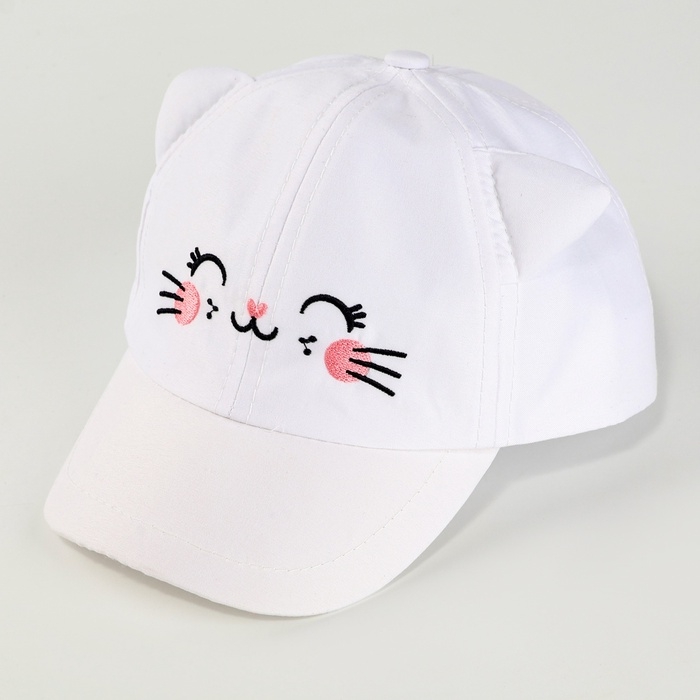 Кепка детская для девочки с ушками &laquo;Кошечка&raquo;, р-р. 48-50