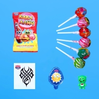 Карамель на палочке в наборе с подарком "Лизунец MAXI Приколисты", 112 г Карамель на палочке в наборе с подарком "Лизунец MAXI Приколисты", 112 г