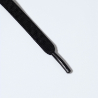 Шнурки с плоск сечением 8мм 100&plusmn;5см (пара) эласт с фикс черн пакет SS