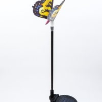 Штекер с подсветкой "Бабочка Адриа" желтая, 12х70см Штекер с подсветкой "Бабочка Адриа" желтая, 12х70см