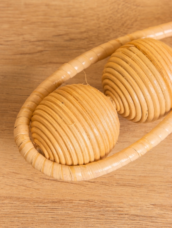 Сувенирный музыкальный инструмент &laquo;Маракас двойной&raquo;, 27&times;8&times;5 см, ротанг