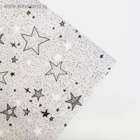 Бумага упаковочная крафтовая &laquo;Звёздочки&raquo;, 70 х 100 см