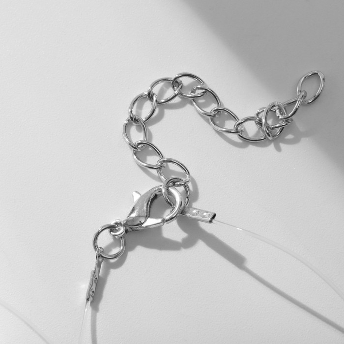 Кулон &laquo;На леске&raquo; капля, цвет радужный, 35 см