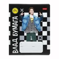 Тетрадь 18 листов в клетку &laquo;Влад А4&raquo;, обложка мелованный картон, МИКС