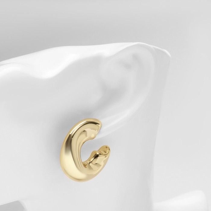 Серьги-кольца «Тренд» мятые, круг, цвет золото Серьги-кольца «Тренд» мятые, круг, цвет золото
