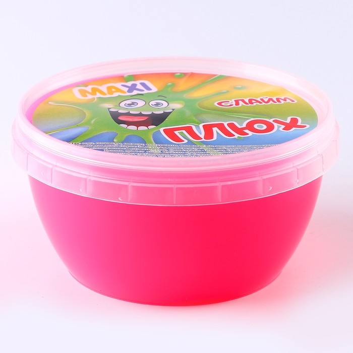 Слайм Плюх, контейнер 350 гр., розовый