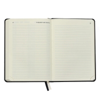 Ежедневник датированный 2024 A5 176 листов, deVENTE.Emblem, твёрдая обложка из искусственной кожи, ляссе, кремовый блок 70 г/м2, чёрный