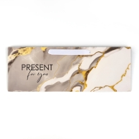 Пакет под бутылку горизонтальный &laquo;Мрамор&raquo;, 36 &times; 10 &times; 13 см