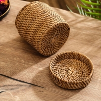 Корзинка плетеная ротанг, 12х12х10 см