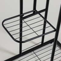 Подставка для цветов Greengo, 4 полки, 43 &times; 22 &times; 82 см, напольная, металл, чёрная