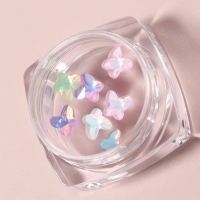 Фигурки для дизайна ногтей &laquo;Витражные бабочки&raquo;, объёмные, разноцветные