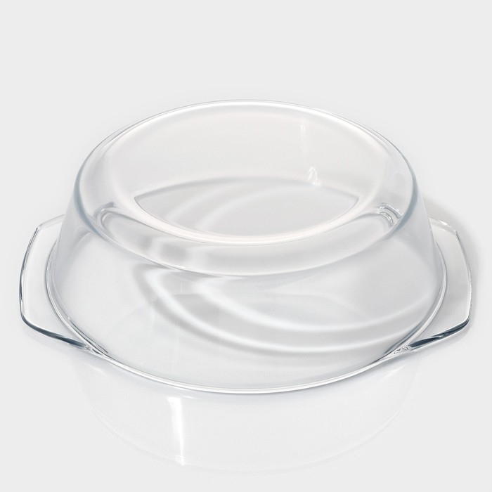 Кастрюля из жаропрочного стекла для запекания Доляна &laquo;Фуэго&raquo;, 1 л, 20,7&times;18&times;8 см, с крышкой