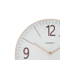 Часы настенные ENERGY ЕС-158, интерьерные, d-29.3 см, кварцевые, белые с золотым