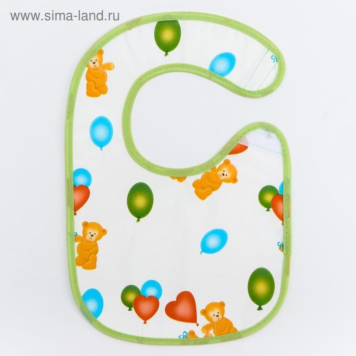 Нагрудник из ткани с ПВХ покрытием, «Мишки», цвет МИКС Нагрудник из ткани с ПВХ покрытием, «Мишки», цвет МИКС