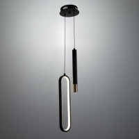 Светильник "Овал" LED 21Вт 4000К черный 14х3х41,5см BayerLux