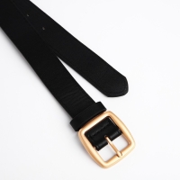 Ремень женский, ширина 2.8 см, пряжка металл, цвет чёрный