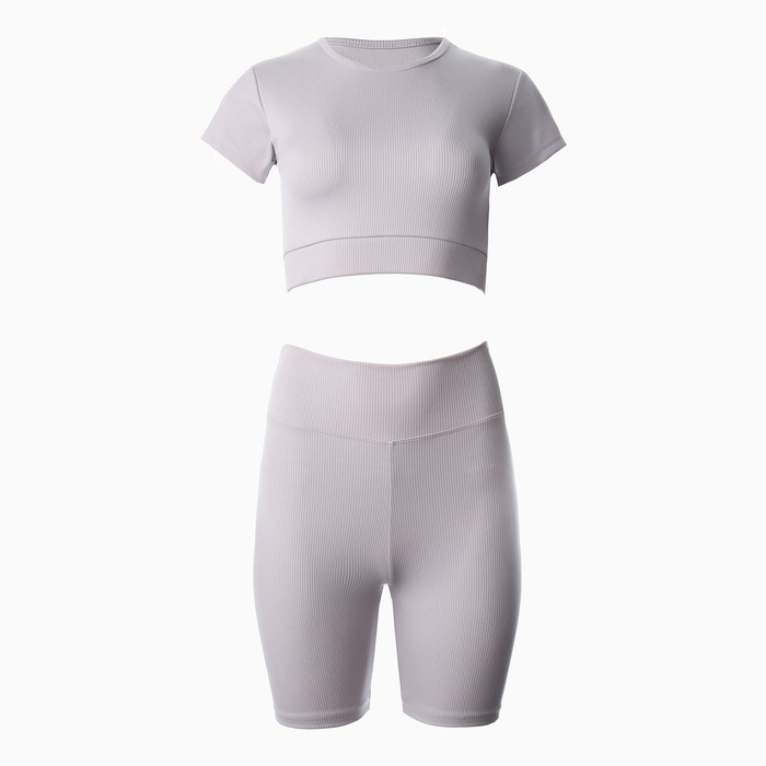 Костюм женский MINAKU (топ,велосипедки), цвет светло-серый, р-р 46 Костюм женский MINAKU (топ,велосипедки), цвет светло-серый, р-р 46