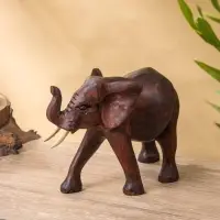 Сувенир "Слон" дерево Суар, 24х11х16 см, цв. тёмно-коричневый