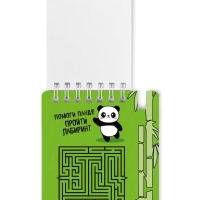 Блокнот 9 х 10,4 см и мини-ручка "Панда"